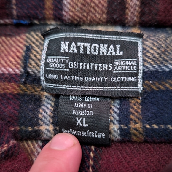 Men's national outfitters flannel button down - Picture 2 of 2